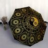 Golden Yin Yang Symbo Umbrella, Portable 3-Fold Compact Umbrella,Christmas Gift ES448