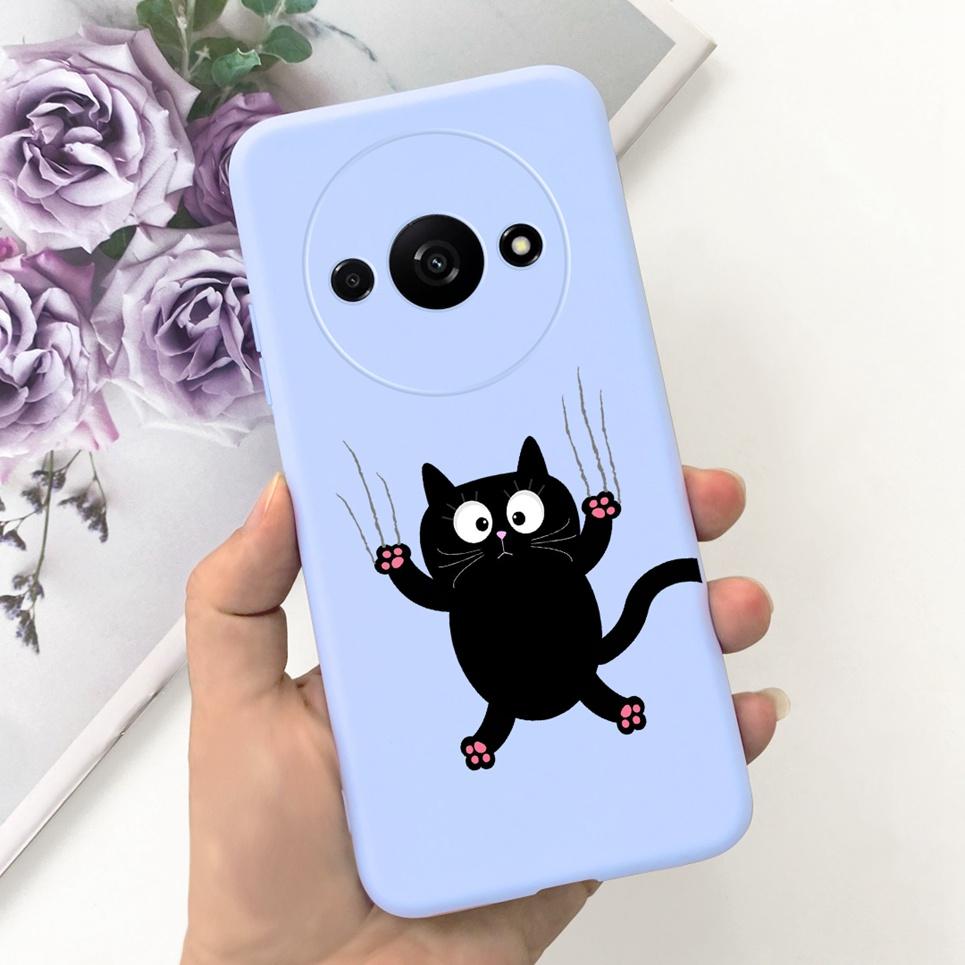 Rückseite für Xiaomi Redmi A3 4G Drachen Cartoon Tiere Cartoon Malerei Funda Etui für Xiomi RedmiA3 A 3 Weiche TPU Silikon Tasche