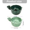 Fruit Draining Bowl with Center Water Guide, Glazed Body and Drain Holes for Small Produce Washing and Serving