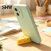 Stable Phone Cradle 3D Printed Cheese Holder, Cute Mini Mount with Hard Material Holder Keychain Ring, Lightweight Portable Desktop Stand for