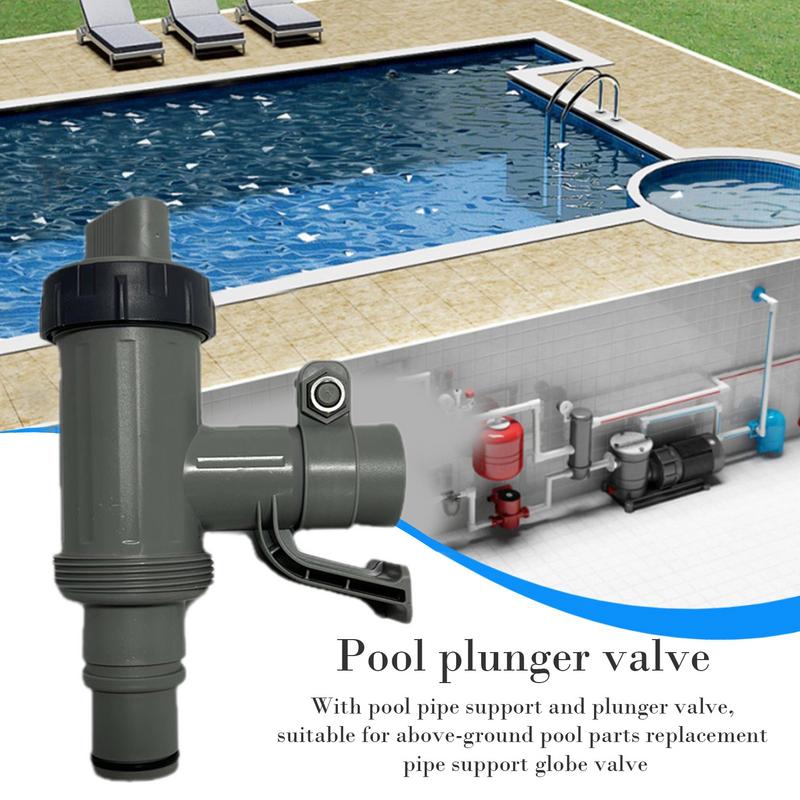 Pool Plunger Valve Ground Pool Fittings Heavy-Duty Adapter Replacement For Waterflow Control Installation Home Swimming