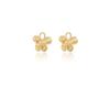 High-End Metal Heart Butterfly Flower Earrings with Exaggerated Pleated Texture