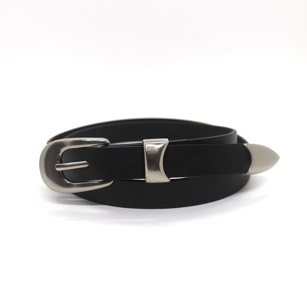 

Retro Waist Belt Korean Trouser Belt Fashion Versatile Waistband Girl Black