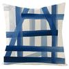 New Blue Geometric Linen Pillowcase Home Sofa Pillowcase