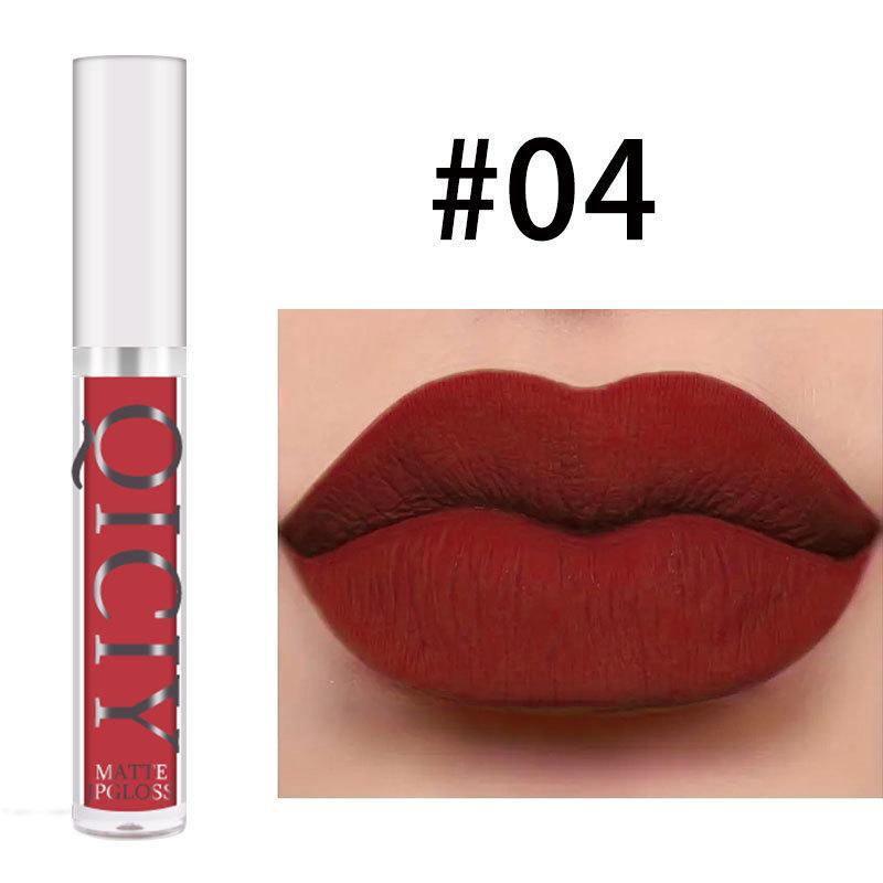 QICI Velvet Matte Lip Glaze Set - Non-Stick, New Makeup Essential