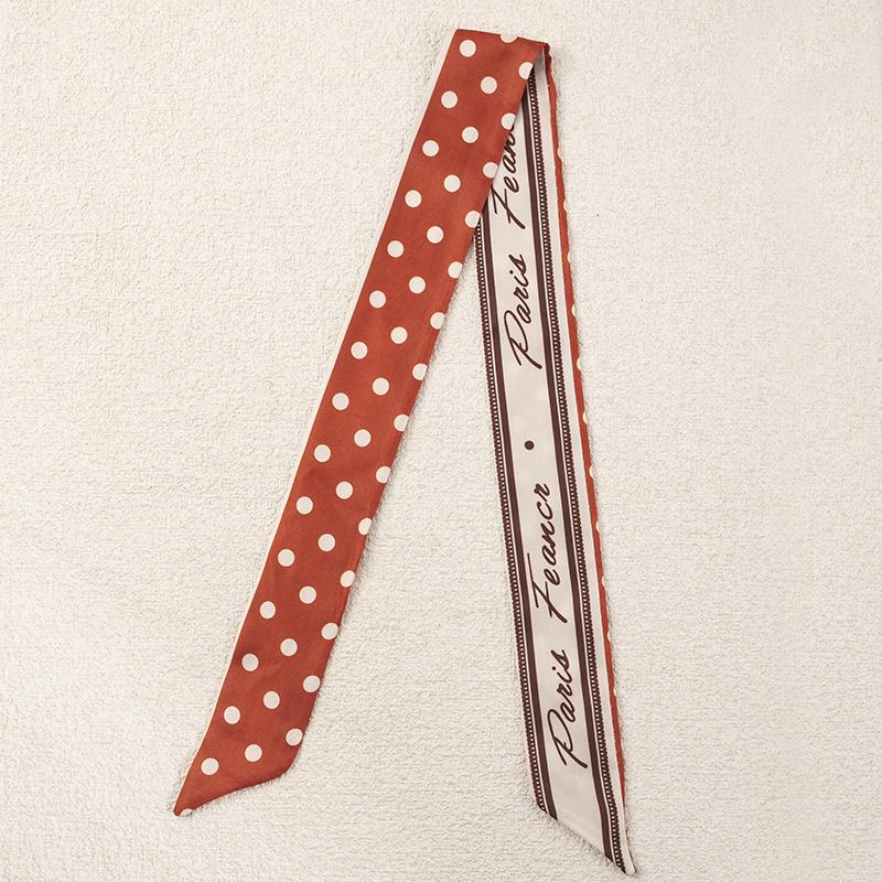 New Floral Hair Tie Set: Thin Braided Ribbon Bow and Scarf In Gift Box