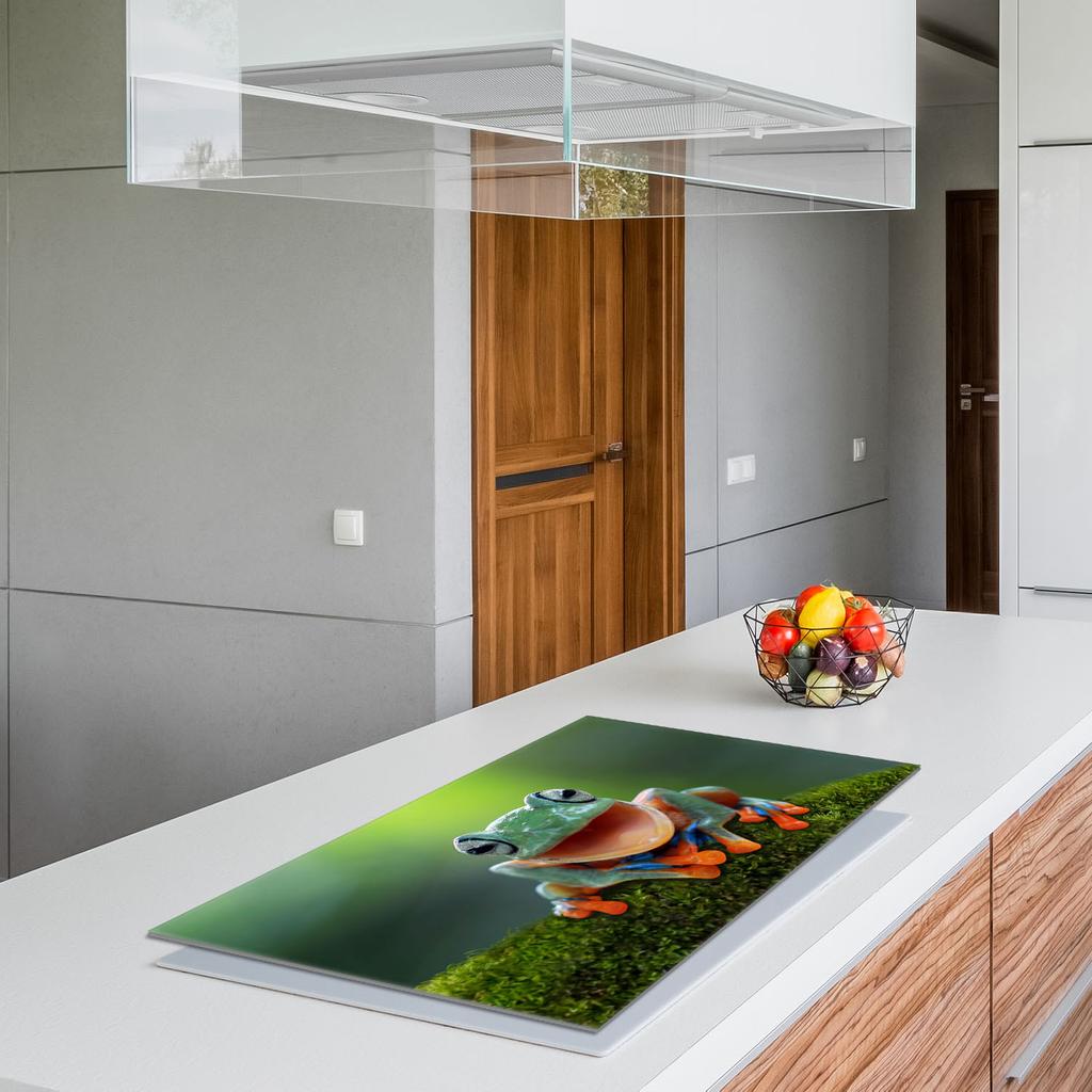 Szklana płyta ochronna na kuchenkę 90x52 Żaba