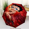 Sexy Doll Print Automatic Open Close Umbrella, Portable Foldable Umbrella, for Outdoor Commute Camping Trip, Ideal Birthday Gift