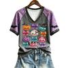 Women's Cute Halloween Printed Short Sleeve T-Shirt