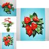 Anthurium Andraeanum Linden Artificial Green Plant With Silk Flowers For Home Decor And Gift Idea