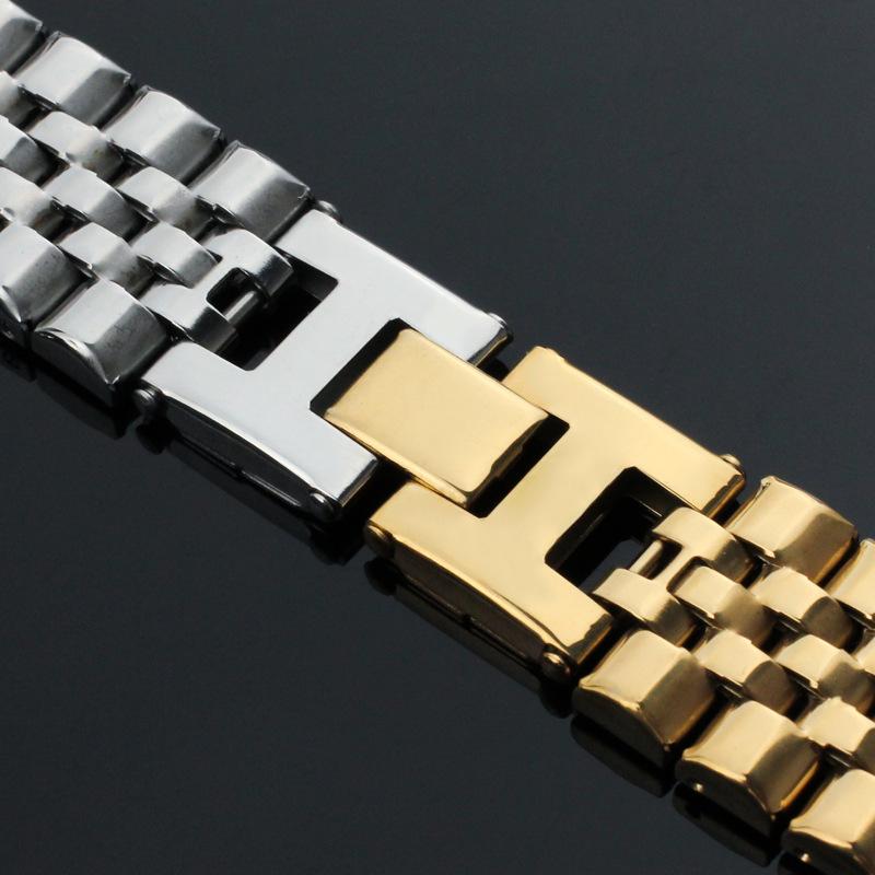 Titanium Steel Men's Strap Bracelet Niche Simple Stainless Steel Watch Chain Versatile Retro Jewelry