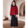 Elegantes Damen-Jacken- und Rock-Set im Tweed-Stil