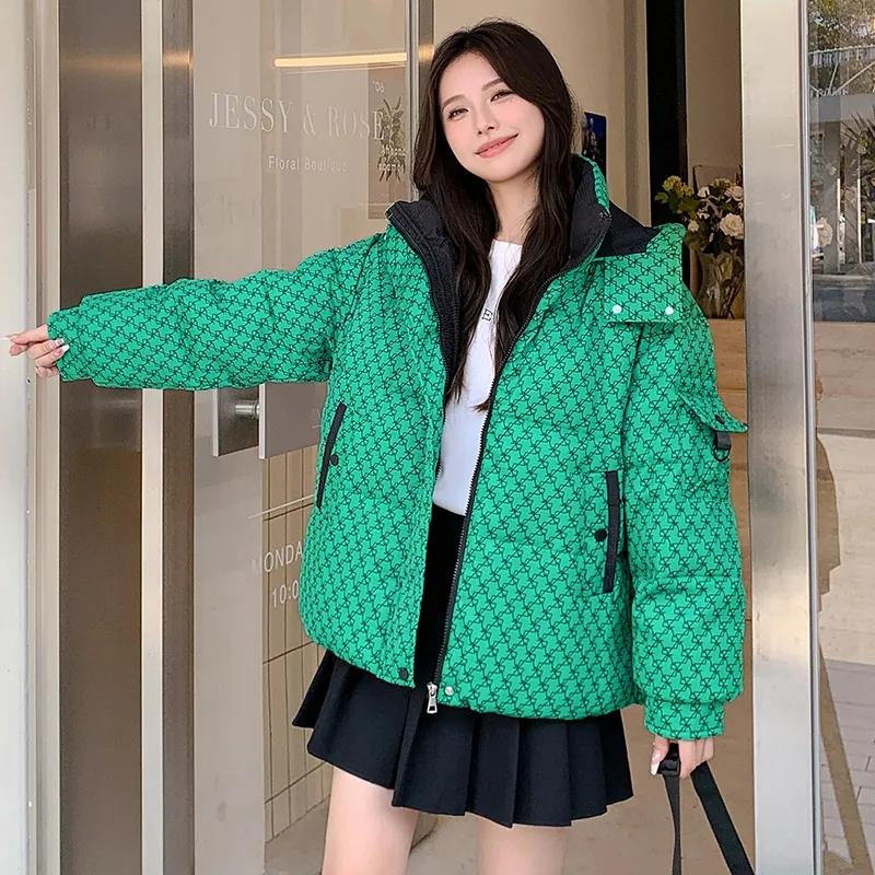 Womens Down Cotton Coat 2024 New Winter Cotton Jacket Women Thicken Warm Cotton-Padded Coats Female Puffer Parkas Casual Outwear