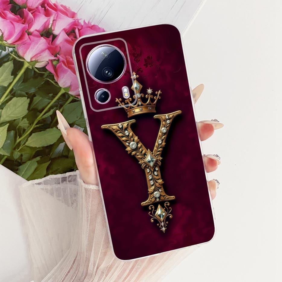 For Xiaomi 13 Lite Case Luxury Letters Cover Clear Silicone Soft Slim Phone Case For Xiaomi Mi 12 Lite NE Mi 13Lite Fundas Coque