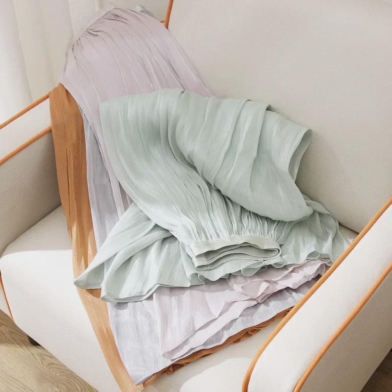 Fustă A-line mercerizată pentru femei - Vară Mărime mare, Stil nou, Confortabilă, Răcoroasă, Subțiază, Talie elastică, Lungime medie.