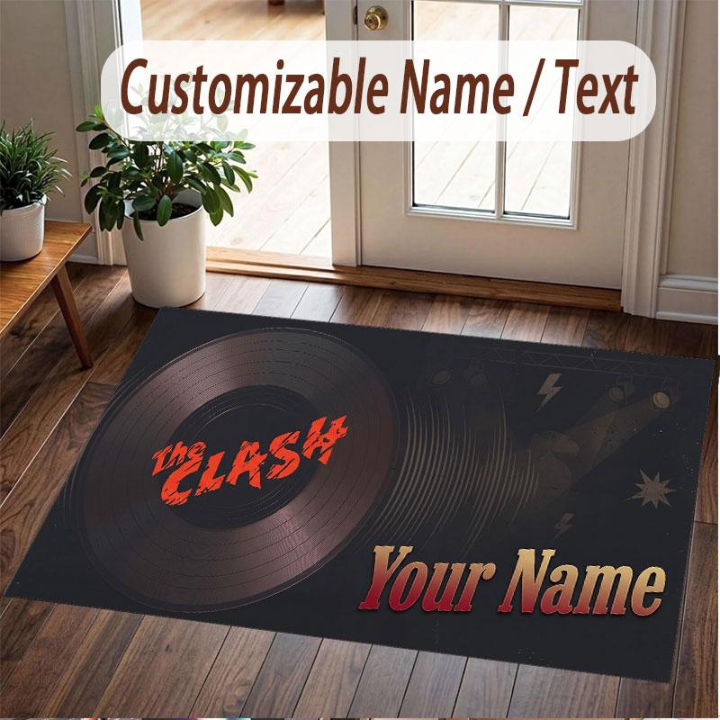 Custom Rug The Cure Pattern Print Name Text Soft Non‑Slip Floor Carpet for Home Indoor Decoration