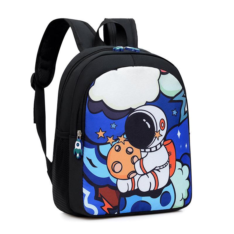 Trendy Cool Modern Children s Backpack For Kindergarten Elementary School Cartoon Pattern темно-синий