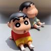 New Anime Crayon Shin-chan Boochan Q Version Kawaii Figure Model Toys Doll Mobile Phone Holder Collect Ornaments Gifts