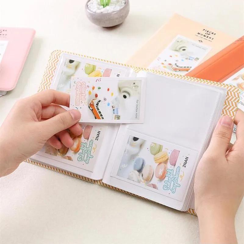 64 Pockets Mini Instant Polaroid Photo Album for 3 Inches Picture Case Storage Polaroid Fuji Instax Mini Film Home Family Memory