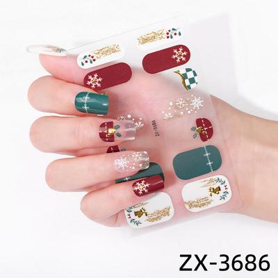Nail Polish Film Nail Art Sticker 3D Color Diamond Christmas Nail Art Sticker Small Fresh Waterproof Nail Sticker