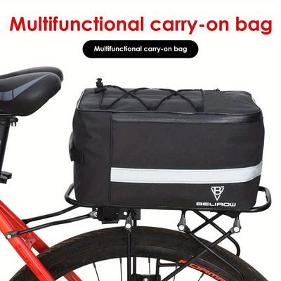 PVC-Fahrrad-Rücksitztasche - wasserdichte Kofferraumtasche mit reichlich Stauraum für Fahrradzubehör - langlebige und einfach zu installierende Fahrradgepäckträgertasche