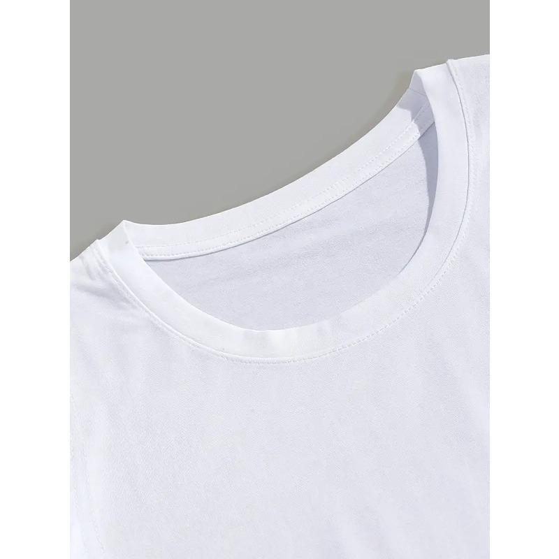 Retro Street Style T-Shirt IBIZA Electronic Music Culture Art Trendy Distressed Casual Top Breathable Sweat-Absorbing Individual Outfit Base Layer