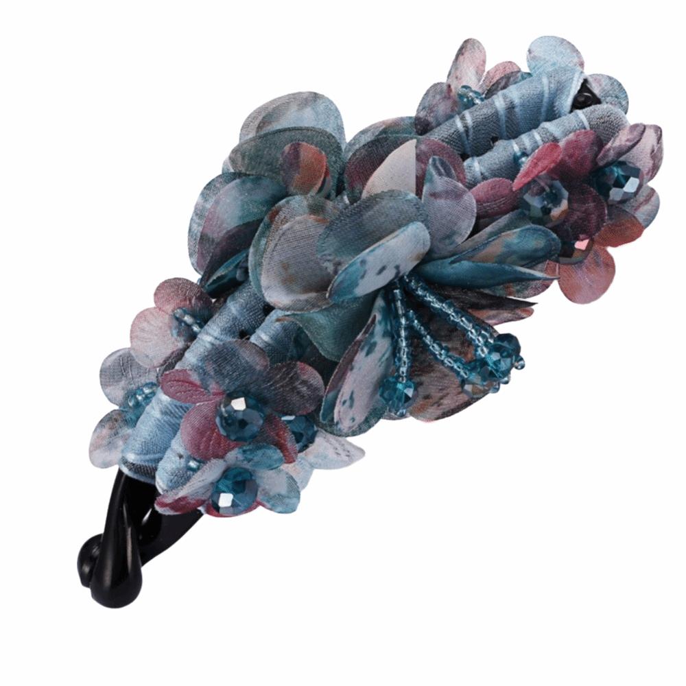 Elegant Rose Twist Clip Anti-Slip Ponytail Clip Fashion Banana Clip For Women