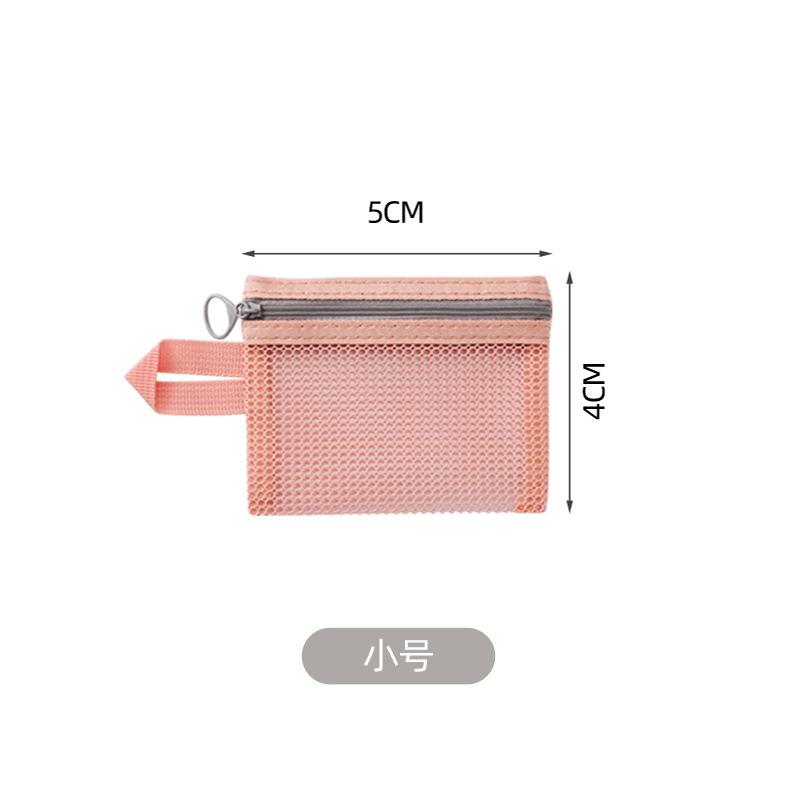 Small Large Cosmetic Bag for Women Girl Zipper Storage Brush Toiletry Bag Travel Lightweight Mesh Wash Divided Storage Organizer