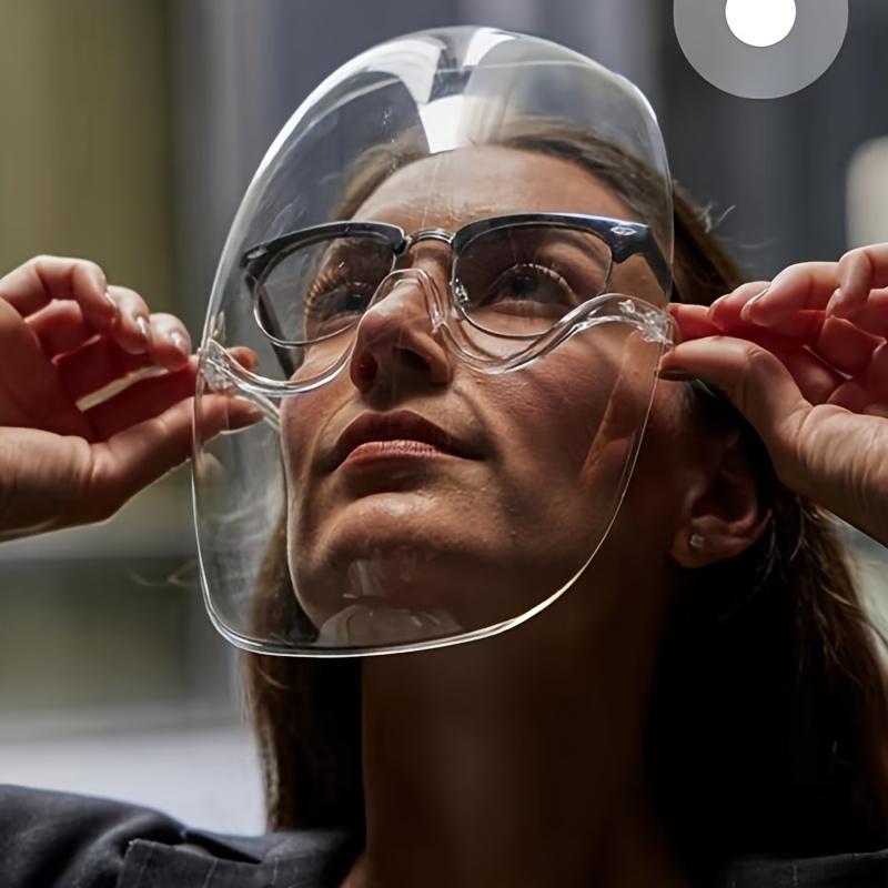 2pcs High Definition Transparent Face Shield | Suitable for Nail Art, Kitchen, Outdoor Use