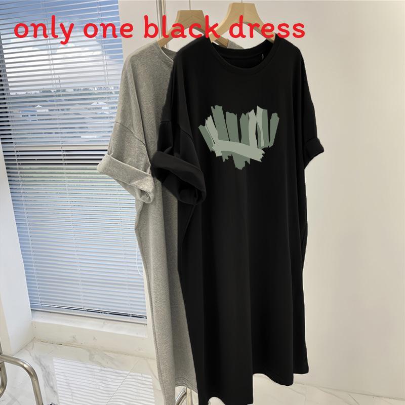 Summer Cartoon Pattern T Shirt Dress With Relaxed Fit For Casual Women