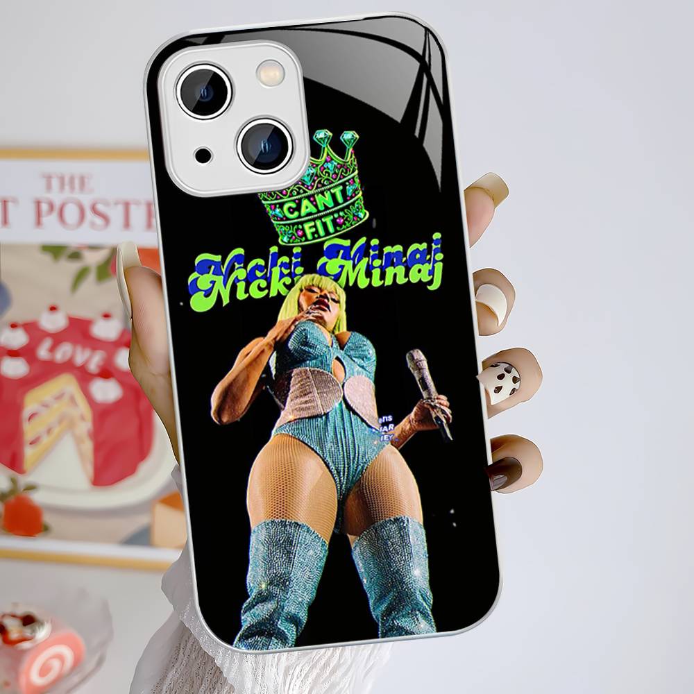 Nicki Minaj Rapper For IPhone 14 13 12 Mini 11 Pro XS Max X XR 14 Plus Tempered Glass Cover