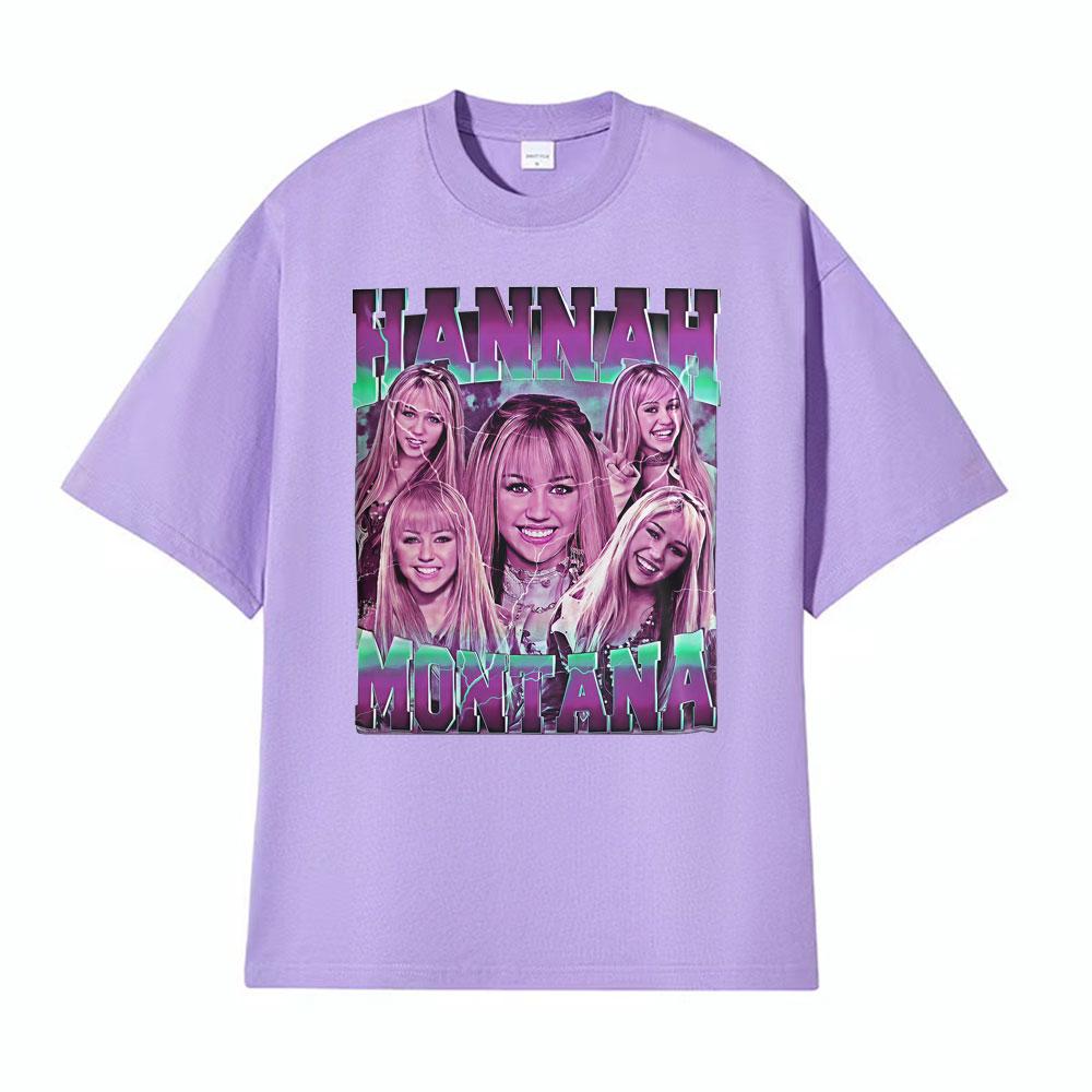 Limited Hannah Montana Vintage Pop Star Tshirt Men Women Clothing Hip Hop Trending Tee Shirt Cotton Casual Short Sleeve T Shirt