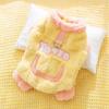 Japanese Korean Style Cute Cartoon Bear Design Dog Coat Cat Clothes Autumn Winter Thickened Warm Four Legs Plush Traction Outfit