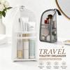 Trousse de toilette verticale en EVA Portable en maille Organisateur de voyage pour cosmétiques Brosse à dents Maquillage Rangement de salle de bain Utilisation quotidienne pour femmes