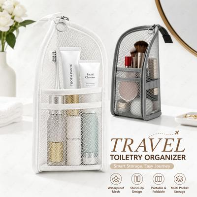 Vertikale EVA Kulturtasche Tragbarer Netz-Reiseorganisator für Kosmetik Zahnbürste Make-up Badezimmeraufbewahrung Tägliche Nutzung für Frauen