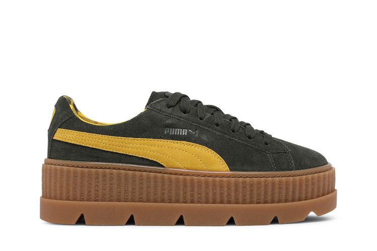 Women's Sneakers Puma Cleated Creeper Rihanna Fenty Suede Green (Women's) Rosin/Lemon-Vanilla Ice