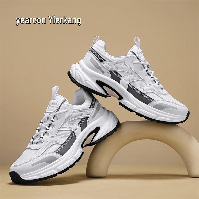 Yierkang Men s 2025 Soft Sole Height-Increasing Casual Sports Shoes 40