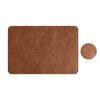 Faux Leather Placemat Coaster Dining Table Heat Insulation Pad Dual Side Waterproof Placemat for Kitchen Countertops Dining Tables