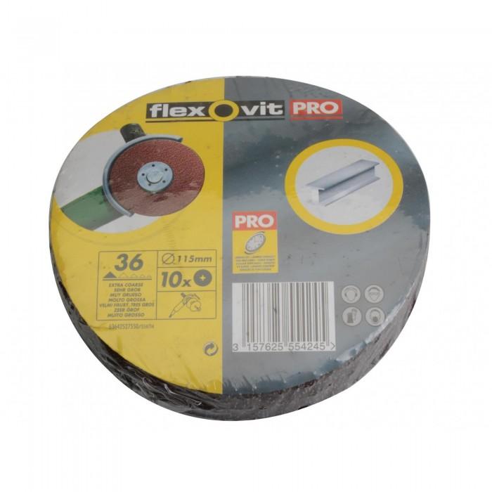 Flexovit Aluminium Oxide Fibre Discs 115mm
