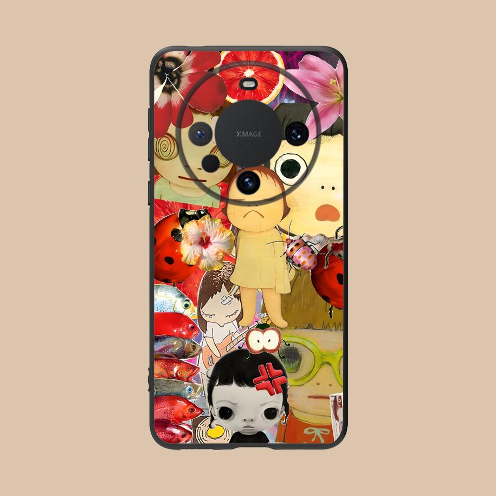 Anime Yoshitomo Nara Phone Case for Huawei Mate 60 50 40 30 20 10 Pro Plus Lite E 5G Colorful Printing Cover Cover Luxury Pretty