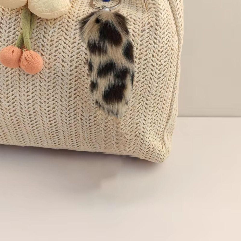 Key Holders Animal Tails Keychain Backpack Pompom Pendants Bag Decor Plush Tail Keyring  Car Charms