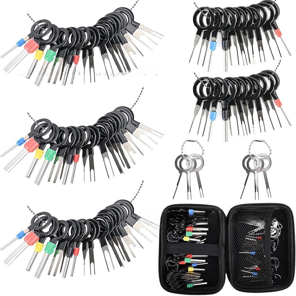 82Pcs Electrical Connector Pin Removal Tool Kit Car Wiring Harness Terminal Extractor