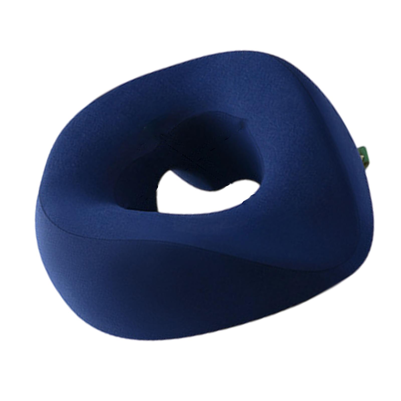 

Эргономичная подушка для лица из пены с памятью для массажных столов с дышащим чехлом из поликоттона и съемной конструкцией темно-синий