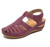 New Retro Summer Wedge Heel Closed-Toe Sandals for Women