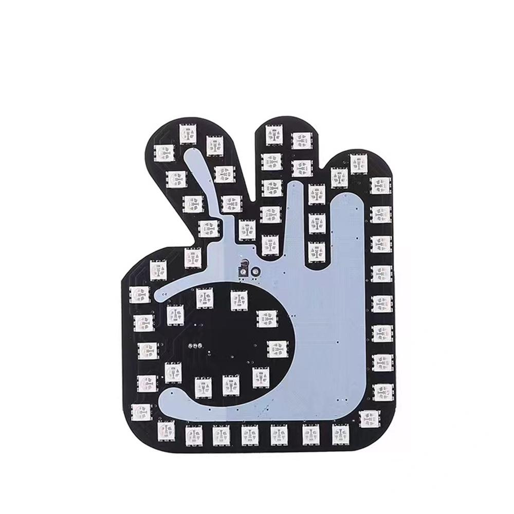 

Забавный автомобильный палец-светильник с дистанционным управлением, знаки дорожной ярости, световой жест средним пальцем, ручная лампа, наклейка, светящаяся панель для гоночного окна