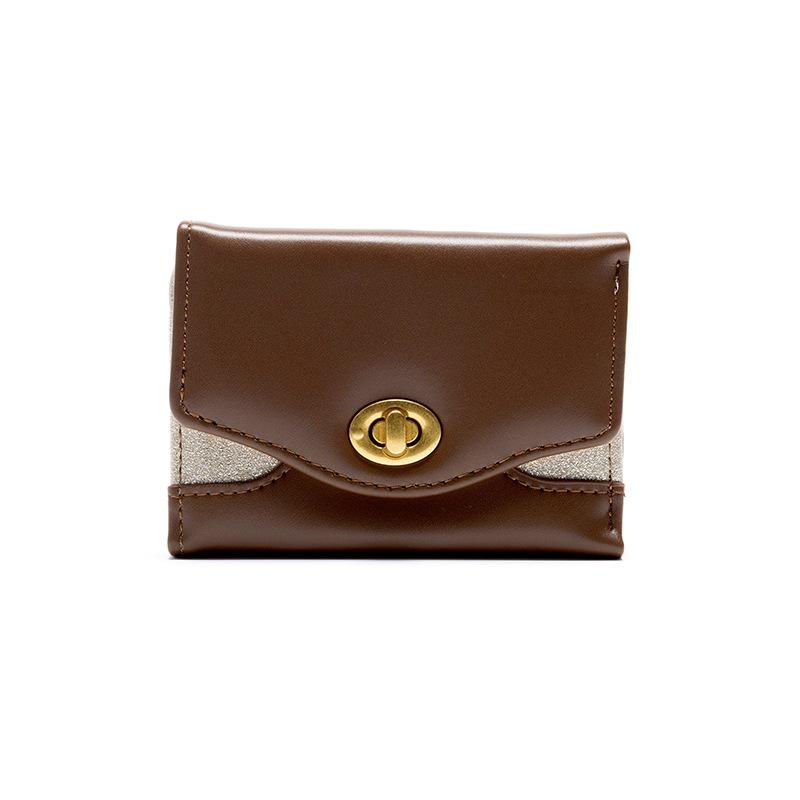 Women's short wallet, cute large capacity, multi-card position, simple ins student lock 30% off change bag tide