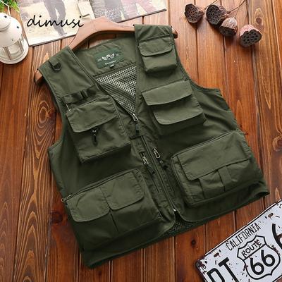 Gilet da uomo Gilet in rete multitasche traspirante ad asciugatura rapida Giacche senza maniche 7xl