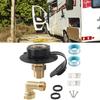 Easy To Install Marine Motorhomes Boat And Trailer Water Inlet Flange With Protective Brass Check Valves And Hose Elbow