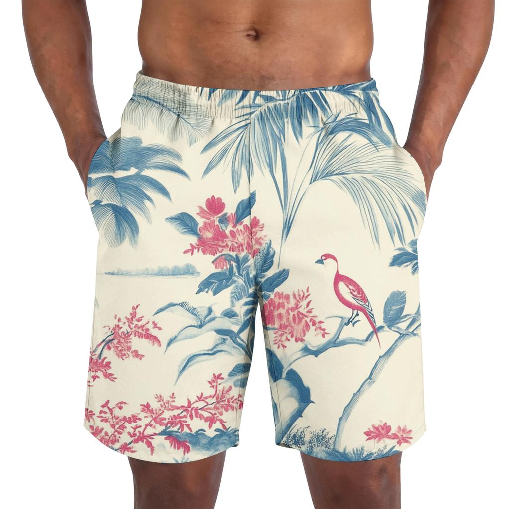 Mens Casual Shorts/Drawstring Summer Beach Stretch