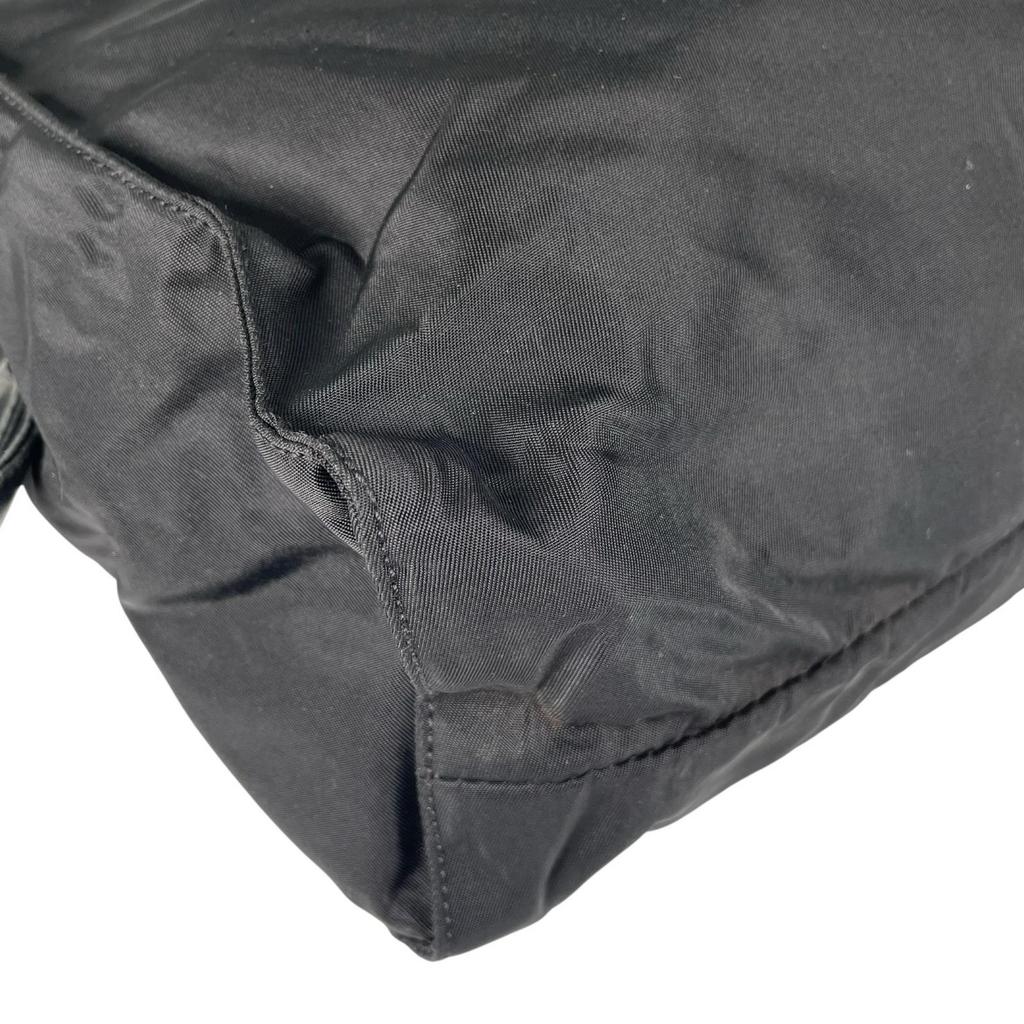 PRADA Triangular logo Tote Bag black Women used